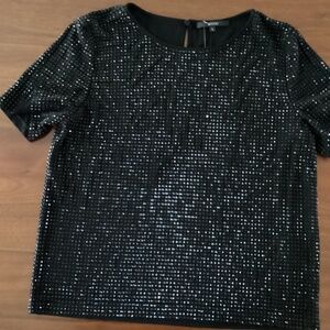 GUCCI DRESS STUDDED TOP BLACK JERSEY